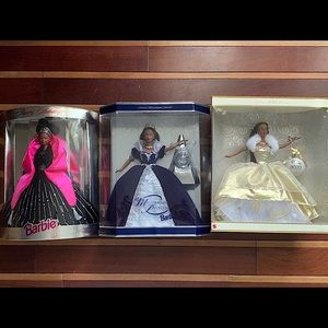 Collectible 3 Vintage NIB Holiday Barbies